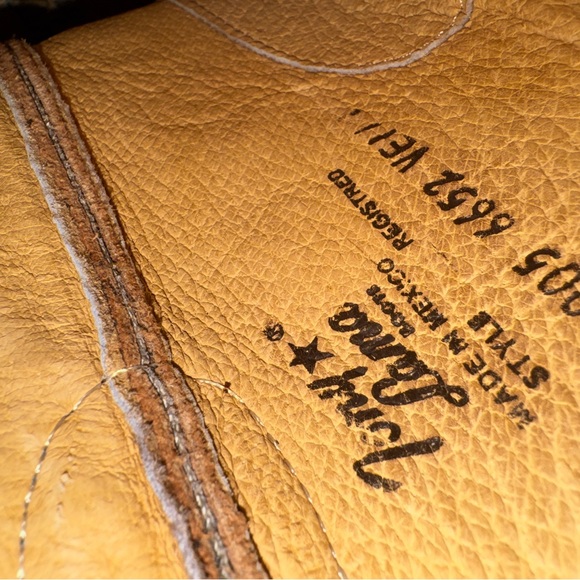 Tony Lama Tan Leather Boots - Picture 4 of 5